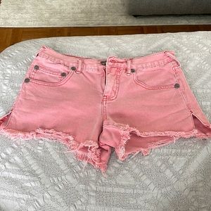 Pink free people low rise shorts